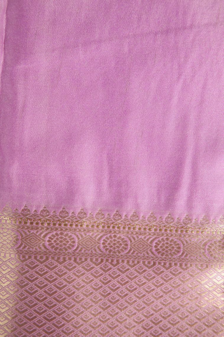 Arctic Blue Tissue Silk Sarees with Gold Zari Floral Patterns view 3