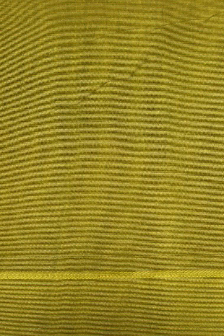 Lime Green Kovai Cotton Sarees with Without Zari Zari Geometric Shapes view 3