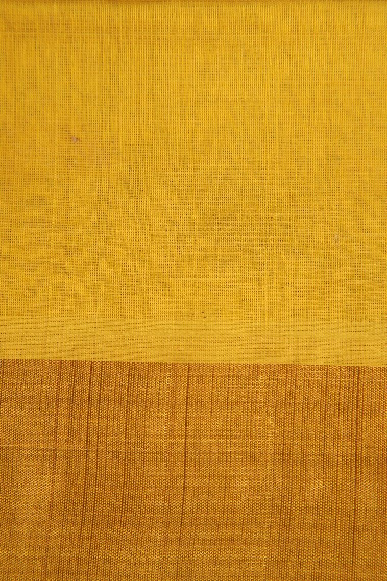 Berry Blue Silk Cotton with Gold Zari Checks And Puttas view 3