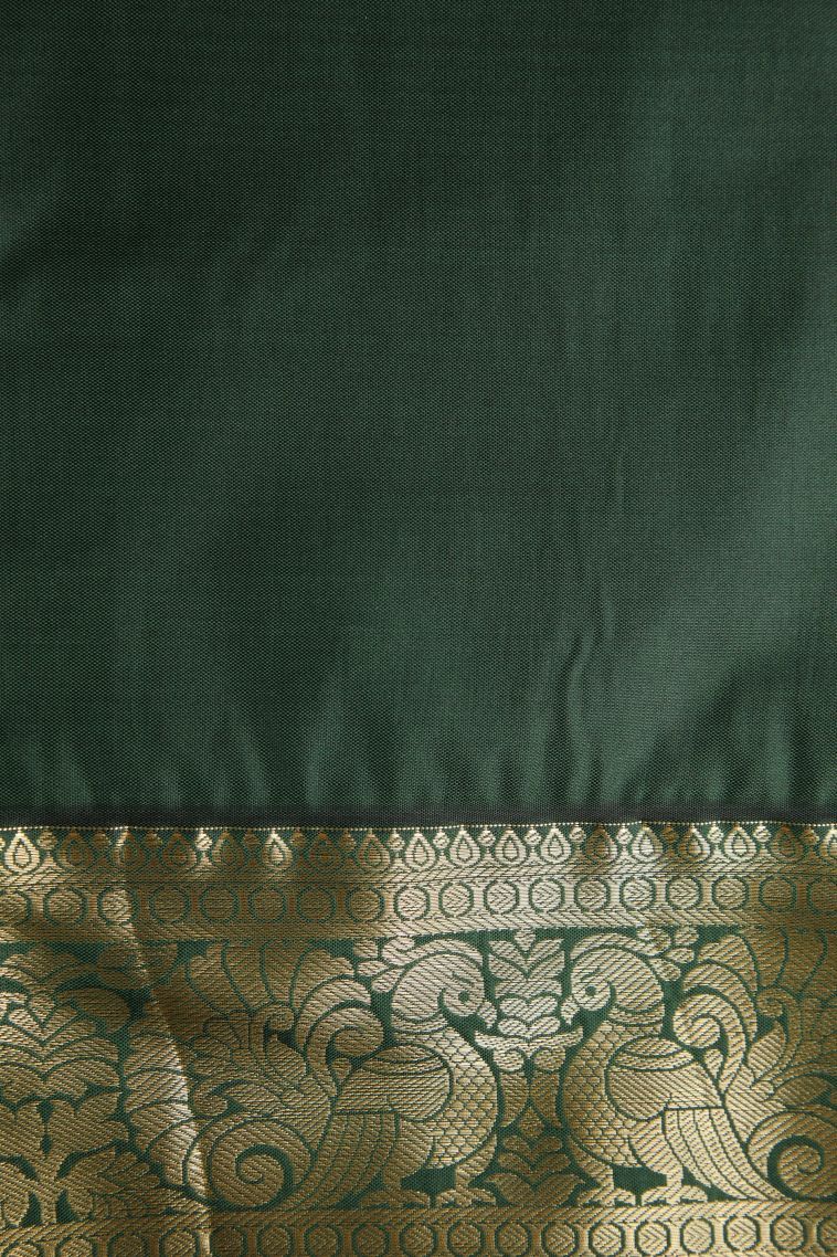 Candy Red Apoorva Silk Sarees with Gold Zari Checks And Puttas view 3