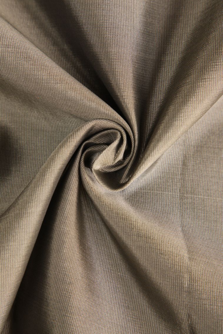 Gray Black Soft Silk Saree with Copper Zari Geometric Shapes view 4