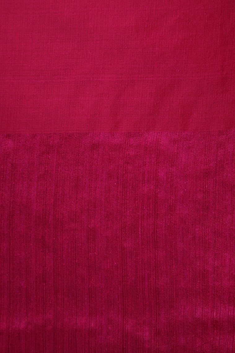 Rose  Red Jute Sarees with Without Zari Zari Floral Patterns view 3