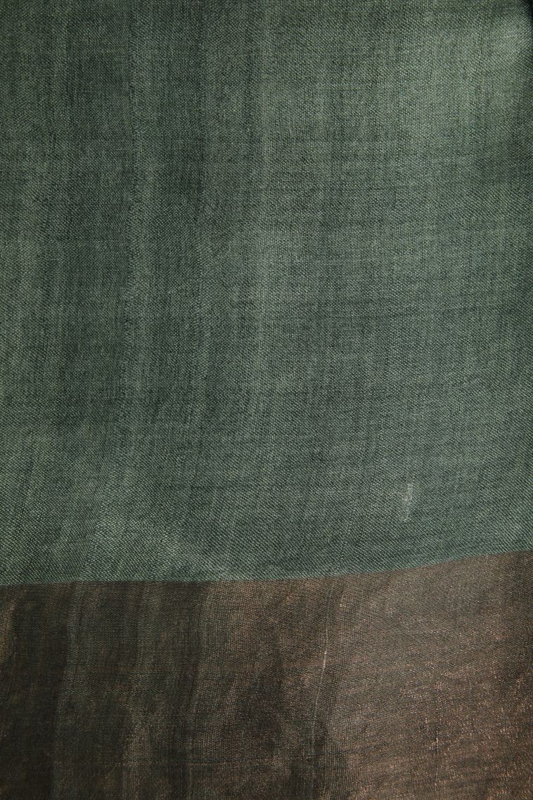 Mint Green Fancy Saree with Gold Zari Geometric Shapes view 3