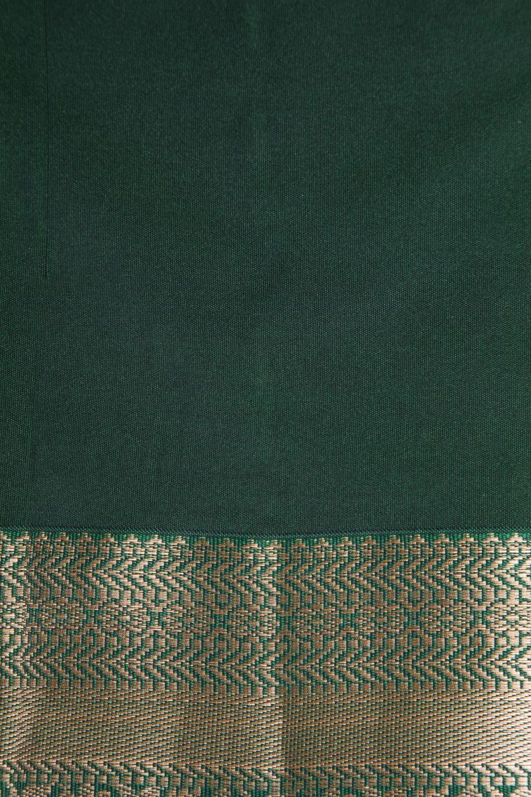 Tawny Brown Apoorva Silk Sarees with Gold Zari Floral Puttas view 3