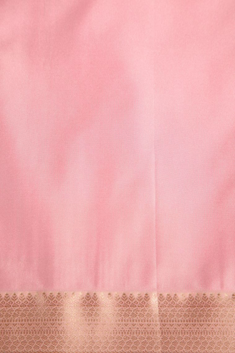 Biscotti Yellow Apoorva Silk Sarees with Gold Zari Floral Puttas view 3