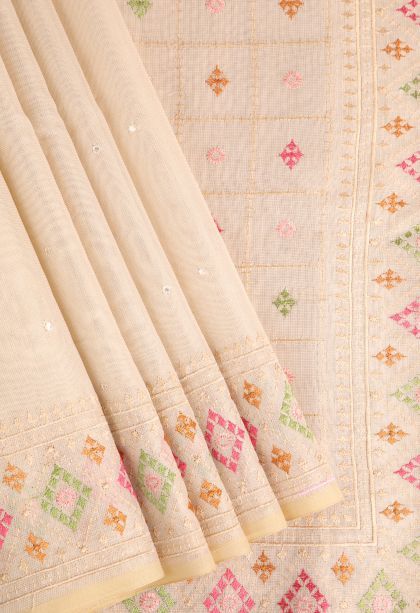 Coconut White Tissue Silk Sarees with Without Zari Zari Plain