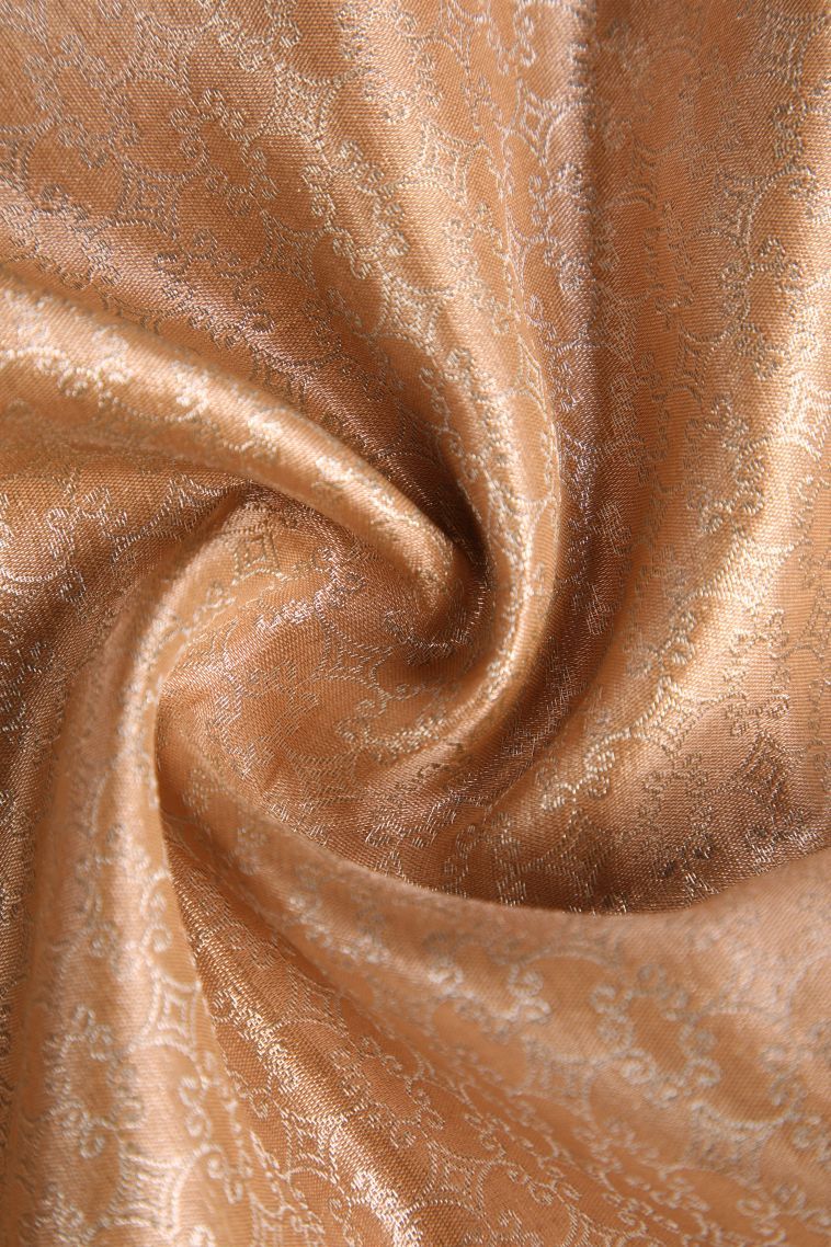 Vanilla Custard Yellow Tissue Silk Sarees with Gold Zari Floral Patterns view 4