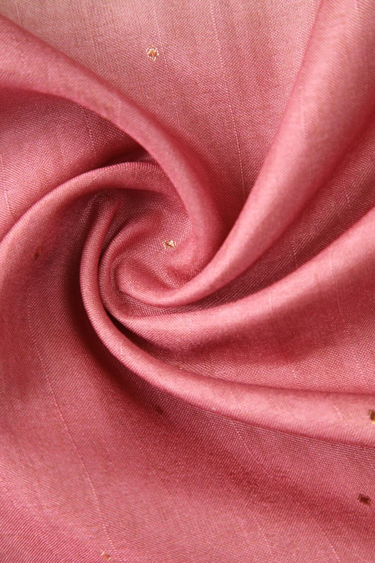 Ballet Pink Tussar Saree with Without Zari Zari Mirror Jamiki Puttas view 4