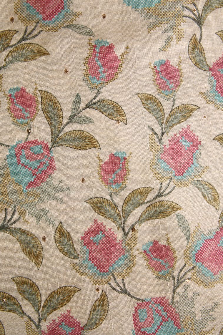 Ballet Pink Tussar Saree with Without Zari Zari Mirror Jamiki Puttas view 3