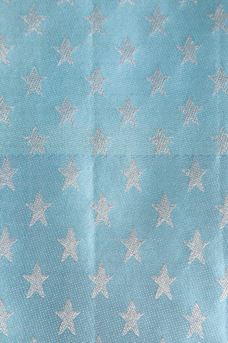 Berry Blue Kanchipuram Silk Sarees with Silver Zari Stars And Moon Jupiter view 3