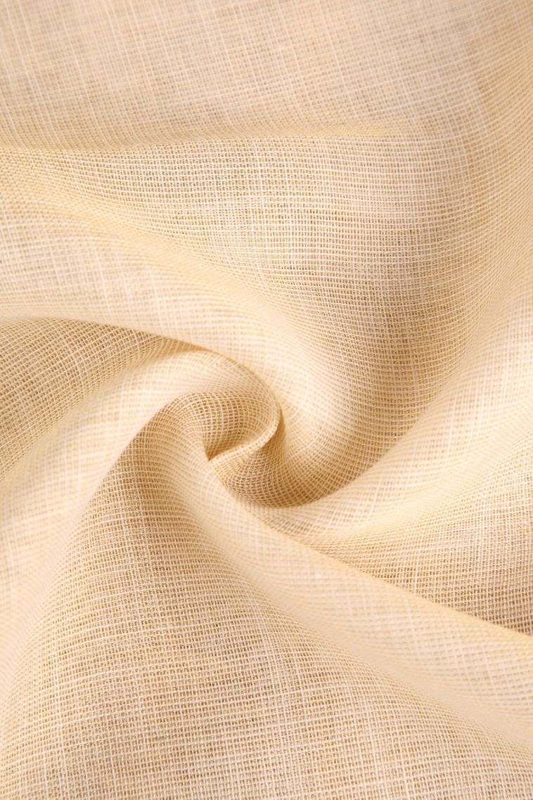 Cream White Linen Saree with Without Zari Zari Floral Patterns view 4