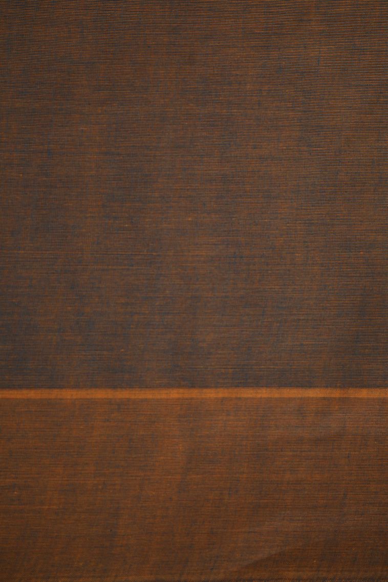 Caramel Brown Kovai Cotton Sarees with Without Zari Zari Geometric Shapes view 3