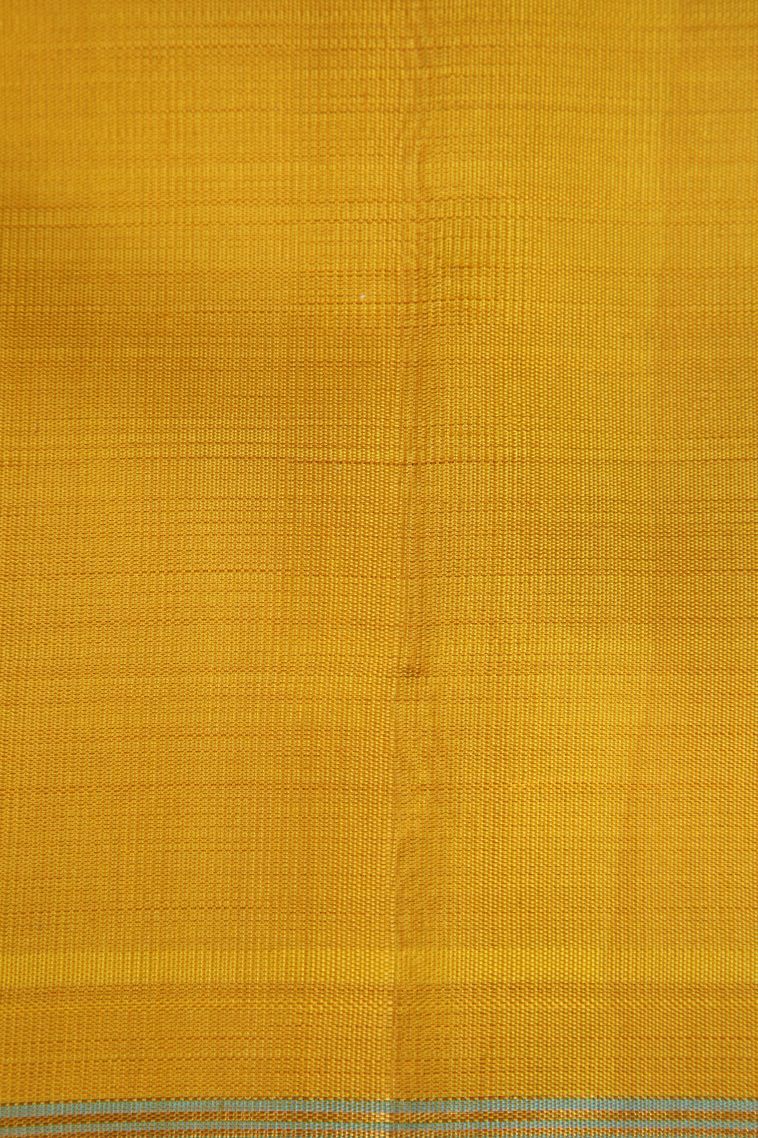 Basil Green Kanchipuram Silk Sarees with Gold Zari Rain Drops Mottif view 3