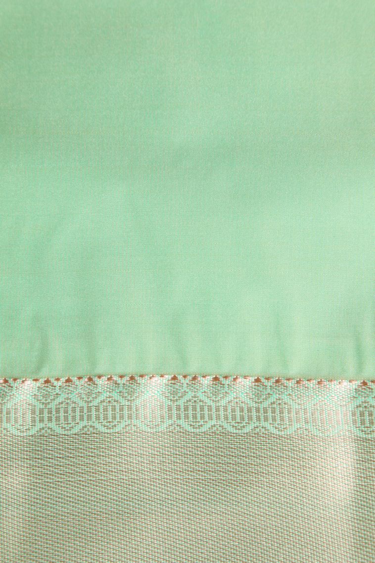 Admiral Blue Apoorva Silk Sarees with Gold Zari Floral Puttas view 3