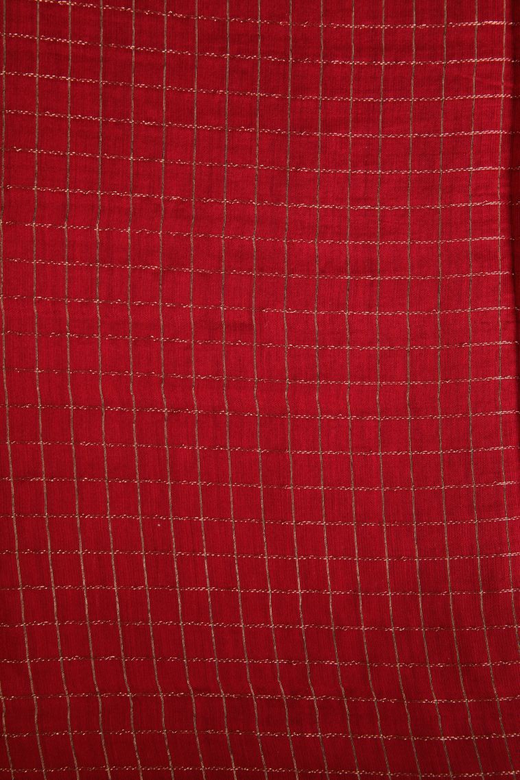 Grape Purple Fancy Saree with Gold Zari Checks view 3