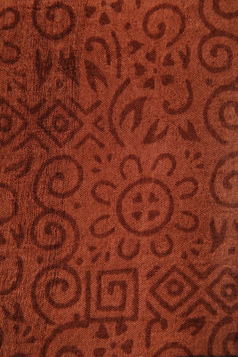 Penny Brown Tussar Saree with Gold Zari Floral Patterns view 3